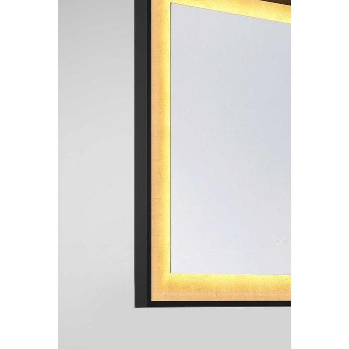 Corvalis LED Mirror in Sand Black and Gold Leaf Savoy House