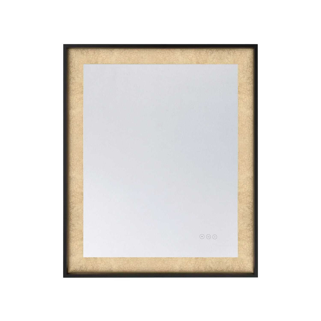 Corvalis LED Mirror in Sand Black and Gold Leaf Savoy House