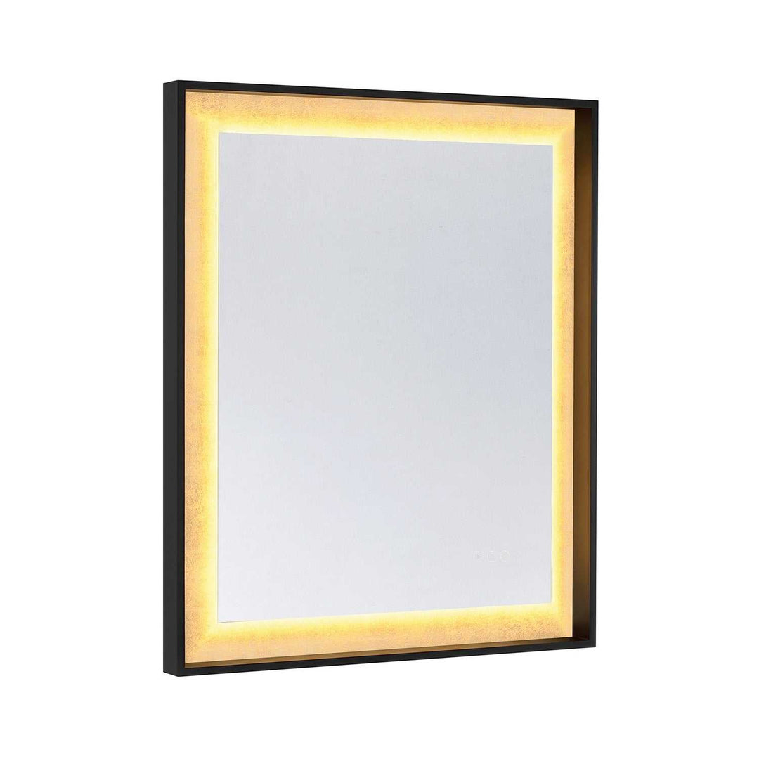 Corvalis LED Mirror in Sand Black and Gold Leaf Savoy House