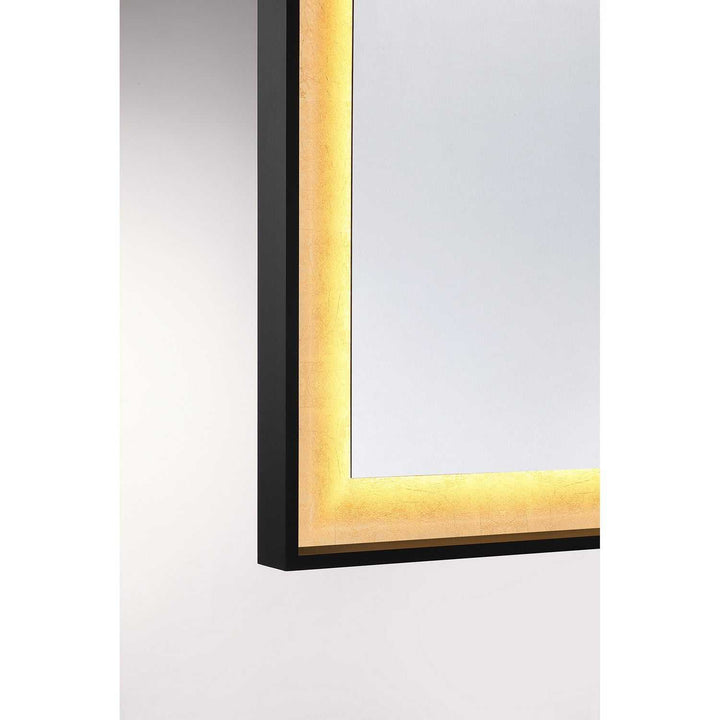 Corvalis LED Mirror in Sand Black and Gold Leaf Savoy House
