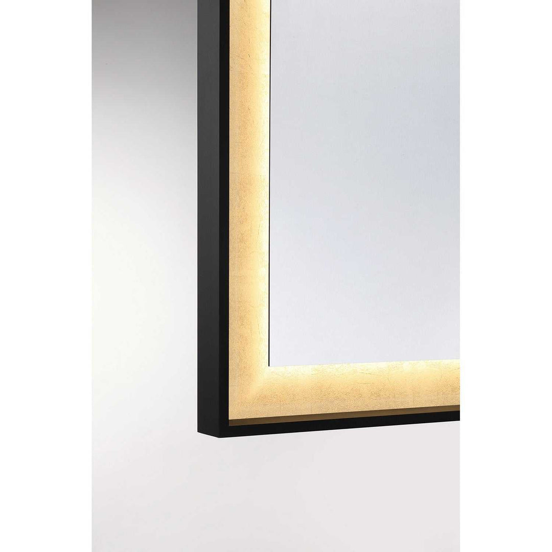 Corvalis LED Mirror in Sand Black and Gold Leaf Savoy House
