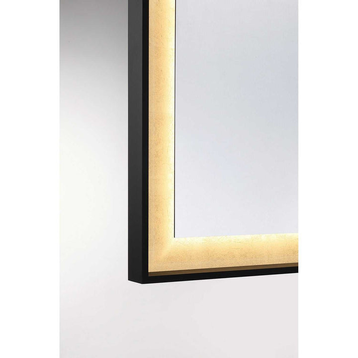 Corvalis LED Mirror in Sand Black and Gold Leaf Savoy House