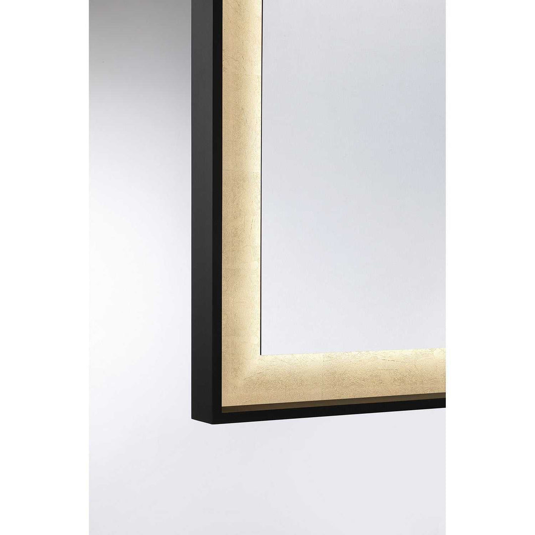 Corvalis LED Mirror in Sand Black and Gold Leaf Savoy House