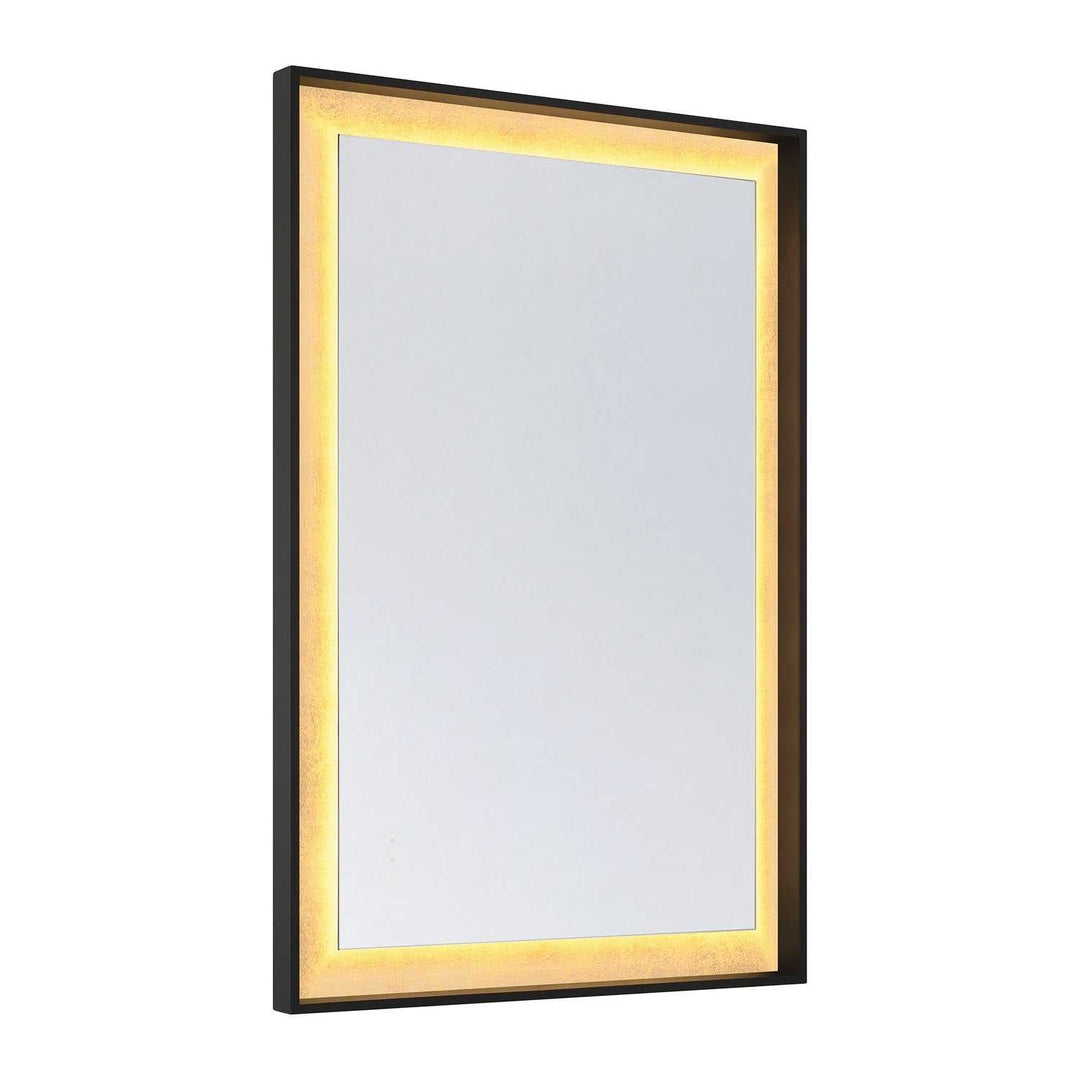 Corvalis LED Mirror in Sand Black and Gold Leaf Savoy House