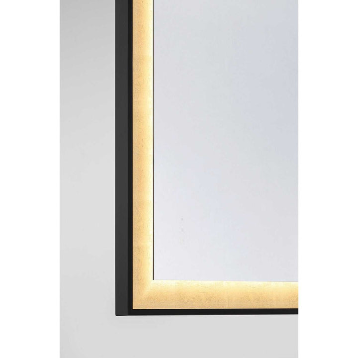 Corvalis LED Mirror in Sand Black and Gold Leaf Savoy House