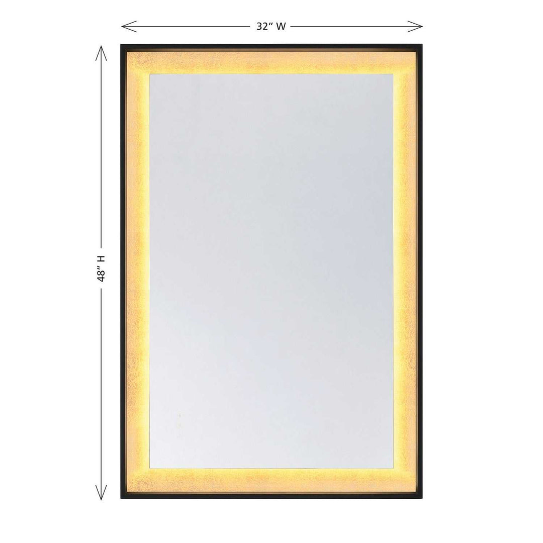 Corvalis LED Mirror in Sand Black and Gold Leaf Savoy House