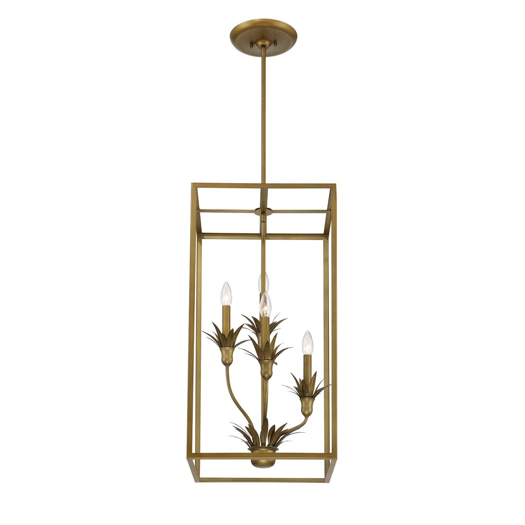 Strathmore Four Light Pendant in Antique Patina Savoy House