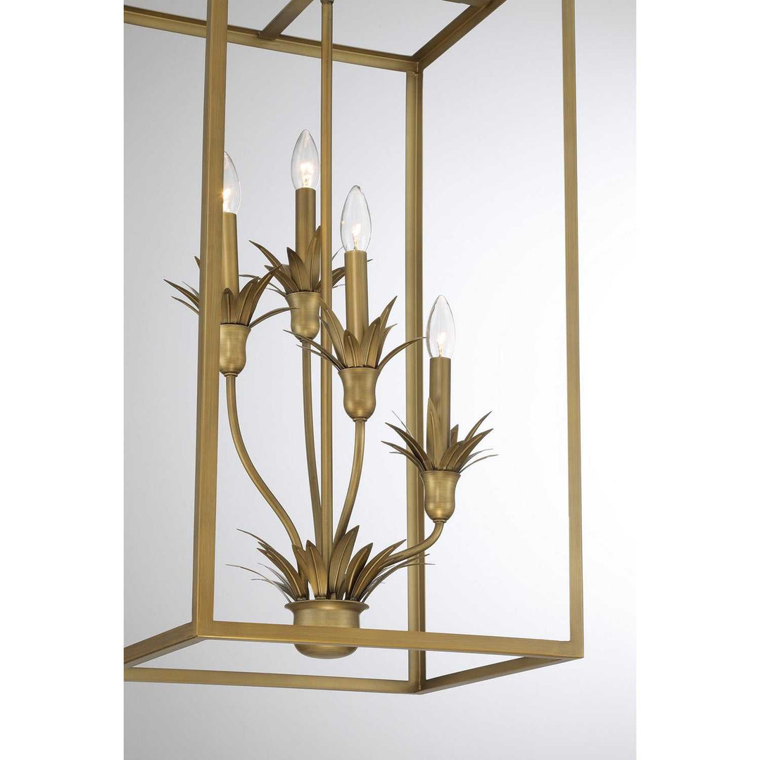 Strathmore Four Light Pendant in Antique Patina Savoy House