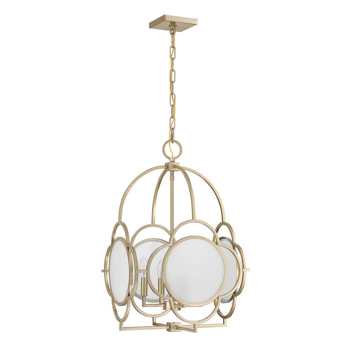 Damen Four Light Pendant in Noble Brass Savoy House