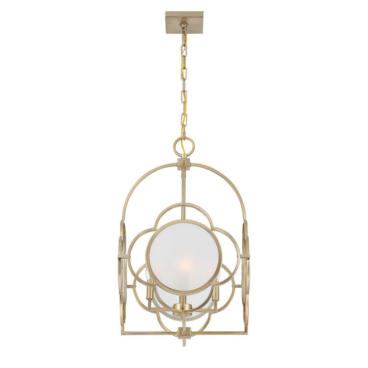 Damen Four Light Pendant in Noble Brass Savoy House