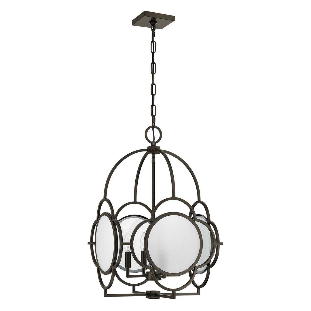 Damen Four Light Pendant in Mediterranean Bronze Savoy House