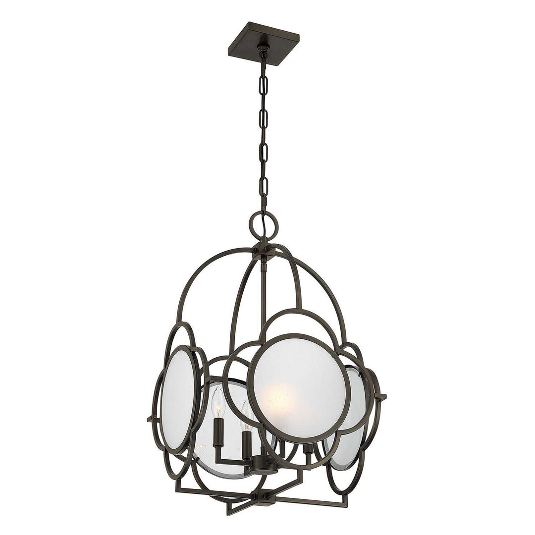 Damen Four Light Pendant in Mediterranean Bronze Savoy House