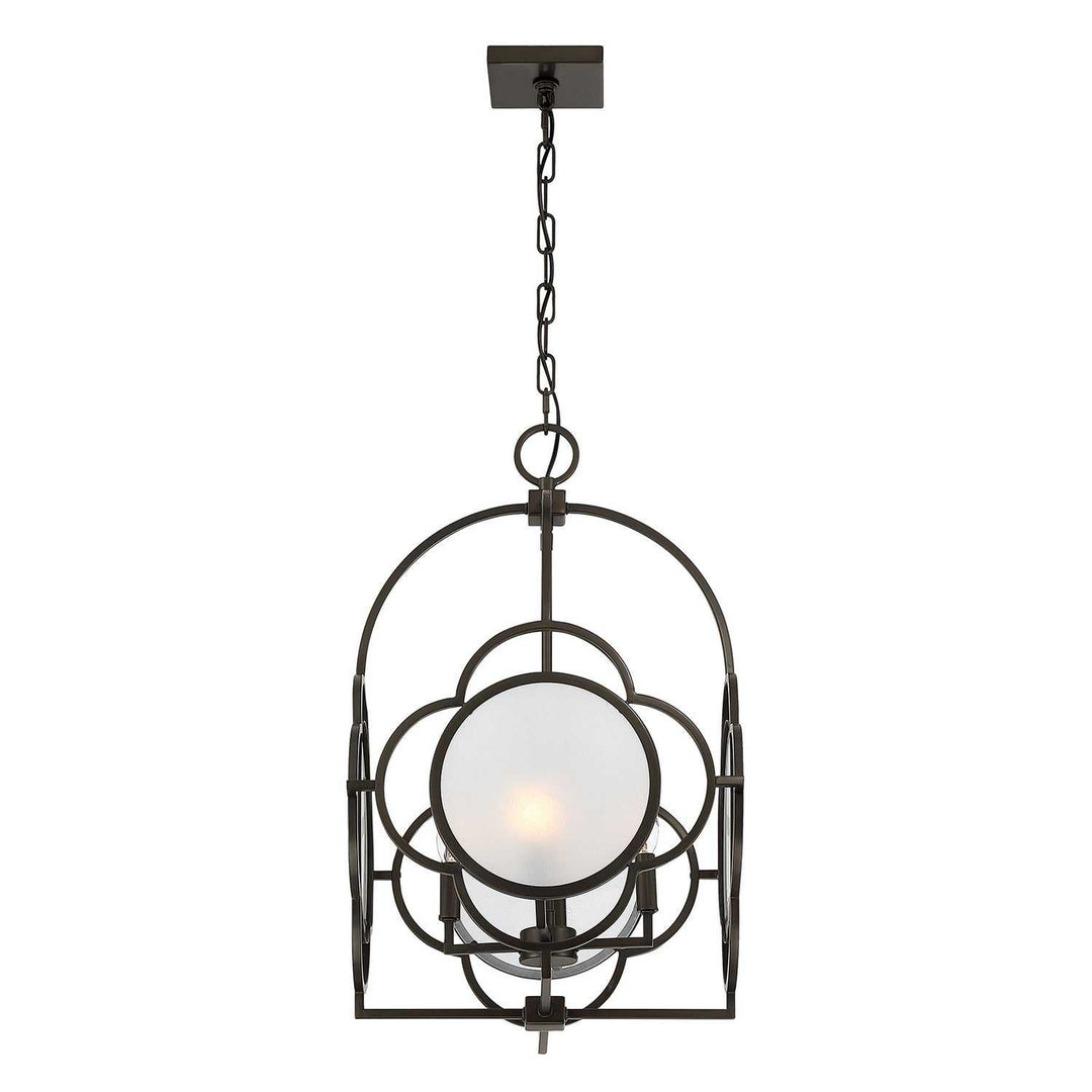 Damen Four Light Pendant in Mediterranean Bronze Savoy House