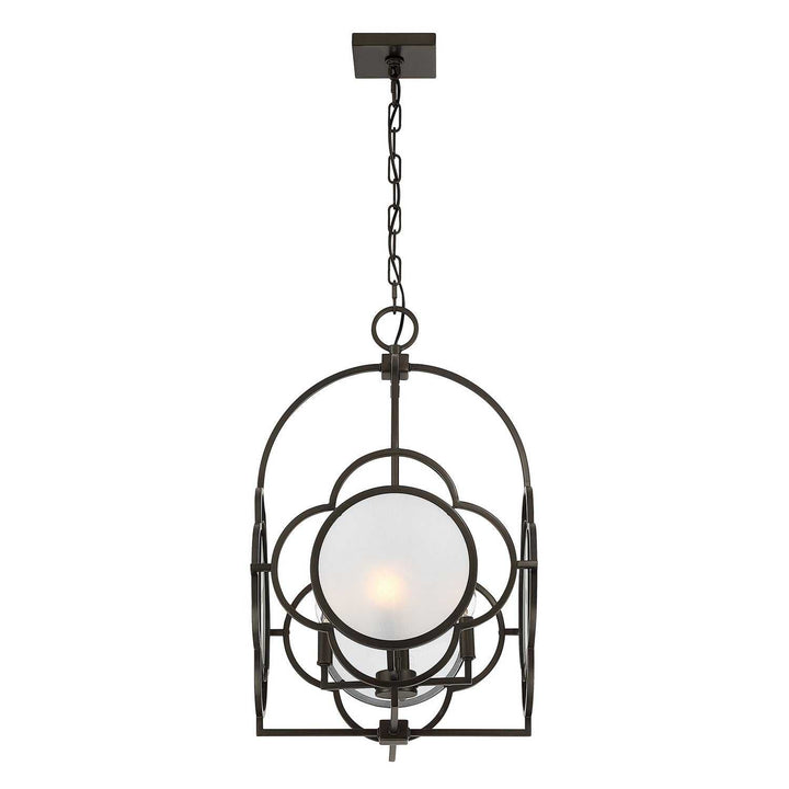 Damen Four Light Pendant in Mediterranean Bronze Savoy House