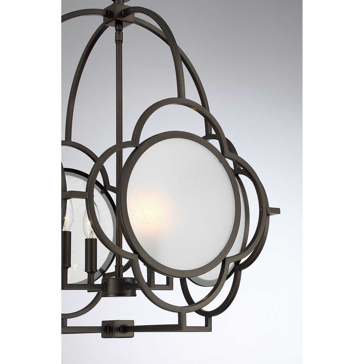 Damen Four Light Pendant in Mediterranean Bronze Savoy House