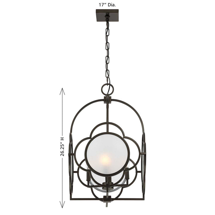 Damen Four Light Pendant in Mediterranean Bronze Savoy House