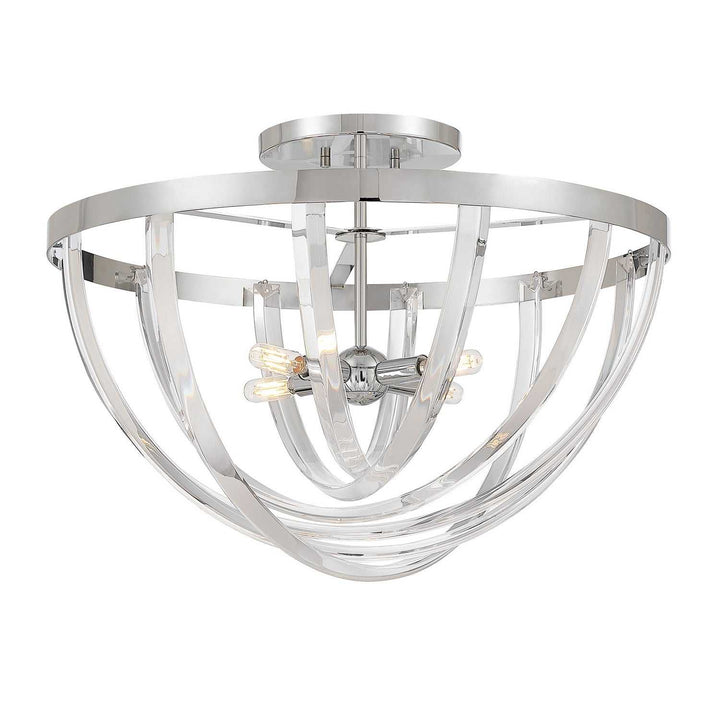 Jennings Four Light Semi-Flush Mount in Polished Chrome Savoy House