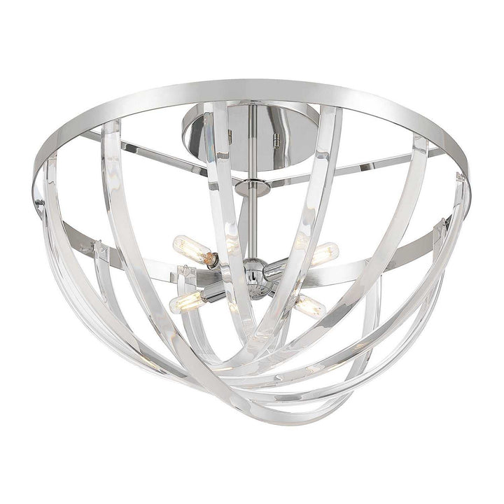 Jennings Four Light Semi-Flush Mount in Polished Chrome Savoy House