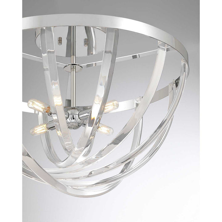 Jennings Four Light Semi-Flush Mount in Polished Chrome Savoy House