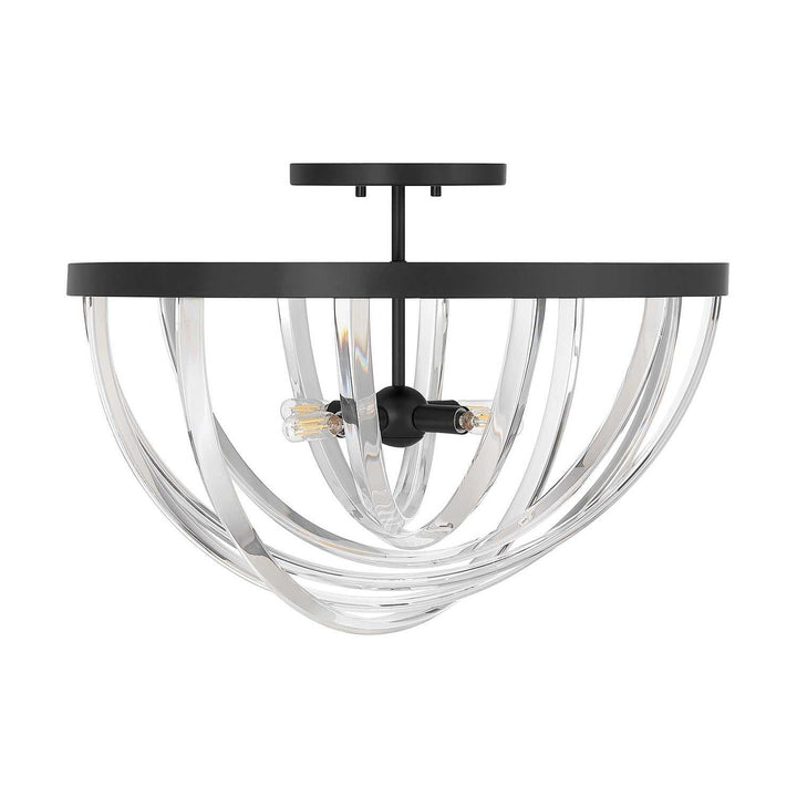 Jennings Four Light Semi-Flush Mount in Matte Black Savoy House