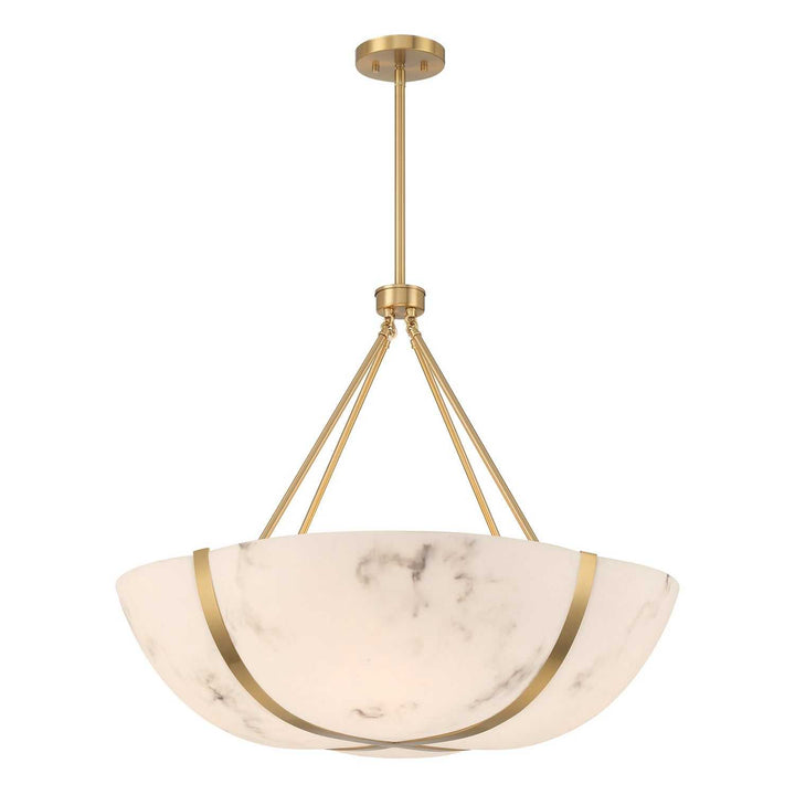 Chalfont Four Light Pendant in Warm Brass Savoy House