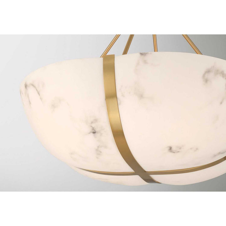 Chalfont Four Light Pendant in Warm Brass Savoy House