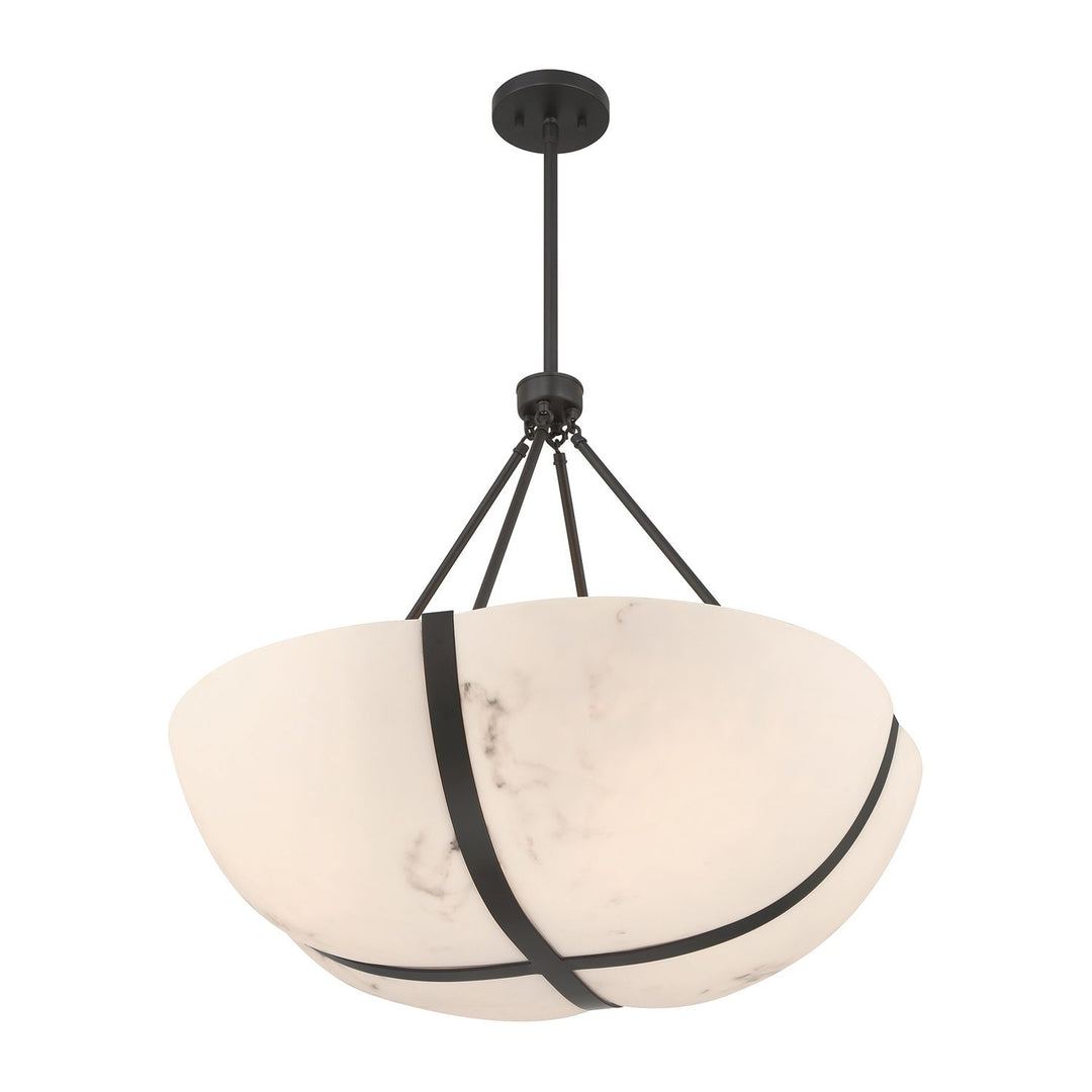 Chalfont Four Light Pendant in Matte Black Savoy House