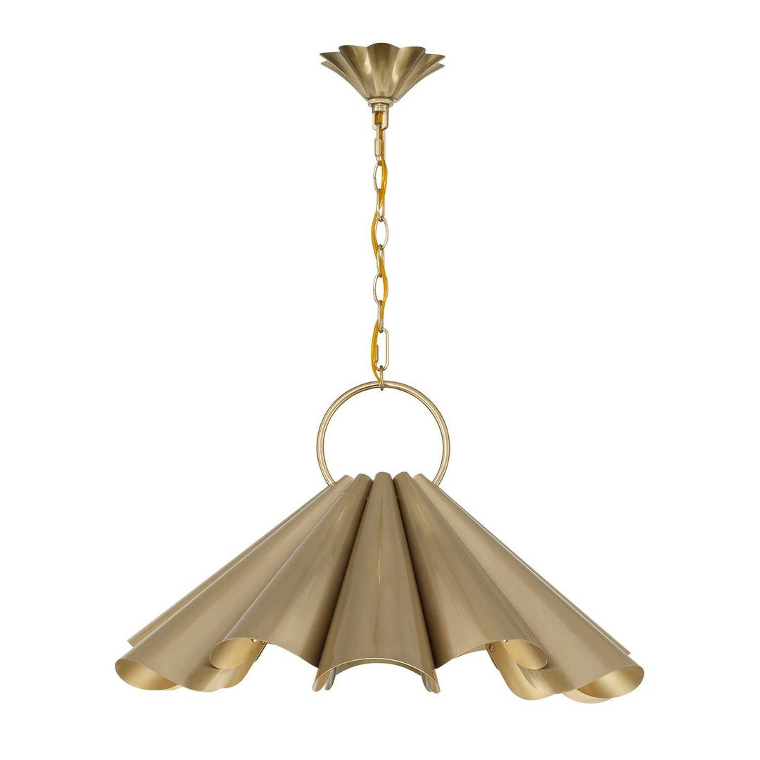 Vinton Three Light Pendant in Noble Brass Savoy House