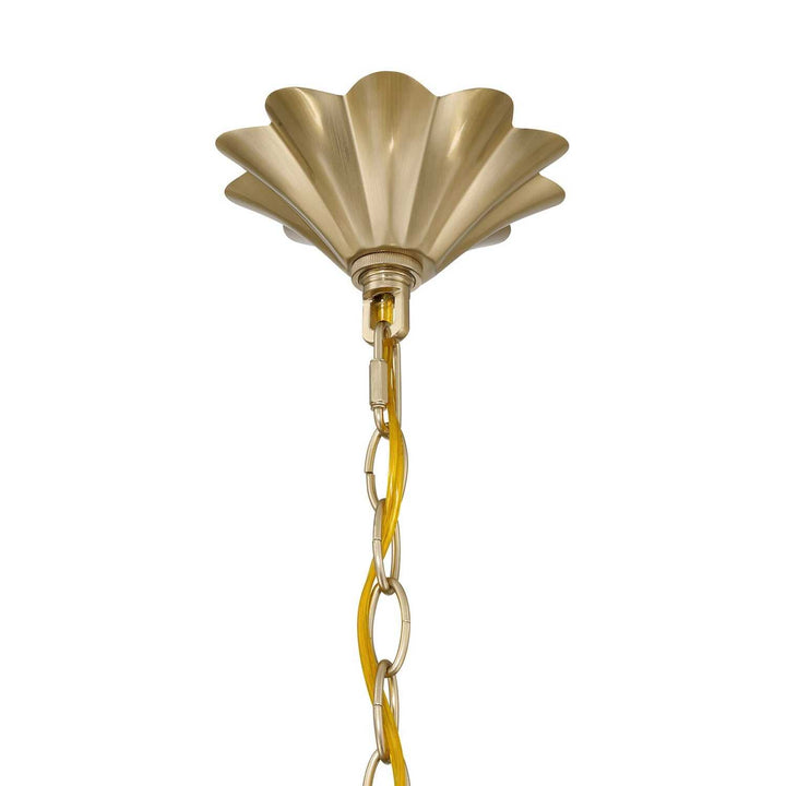 Vinton Three Light Pendant in Noble Brass Savoy House
