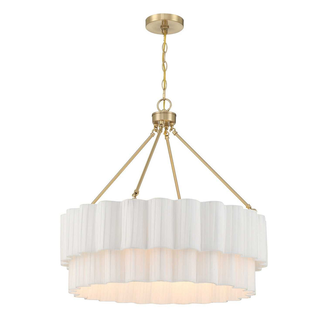Tucker Four Light Pendant in Noble Brass Savoy House