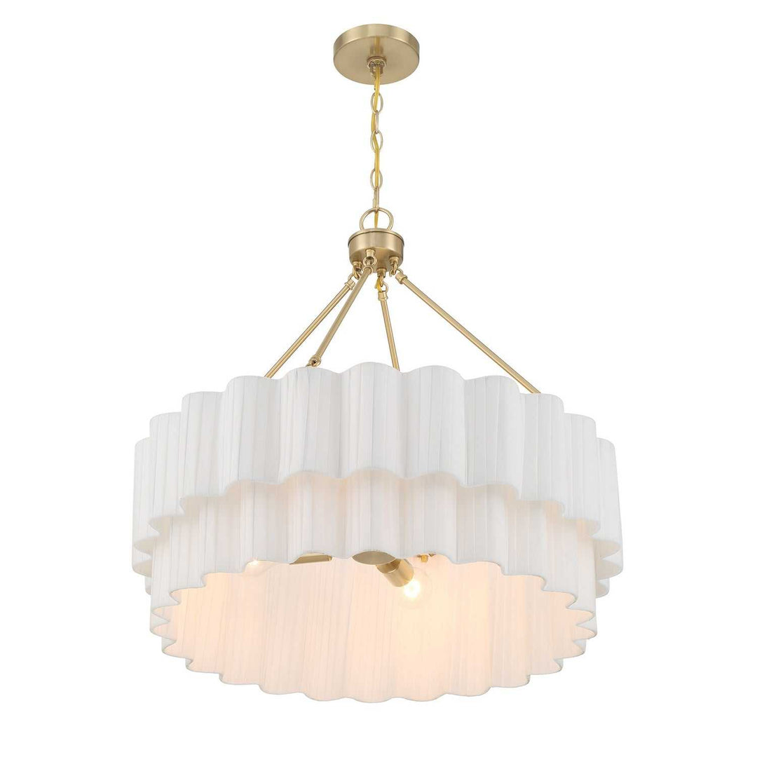 Tucker Four Light Pendant in Noble Brass Savoy House
