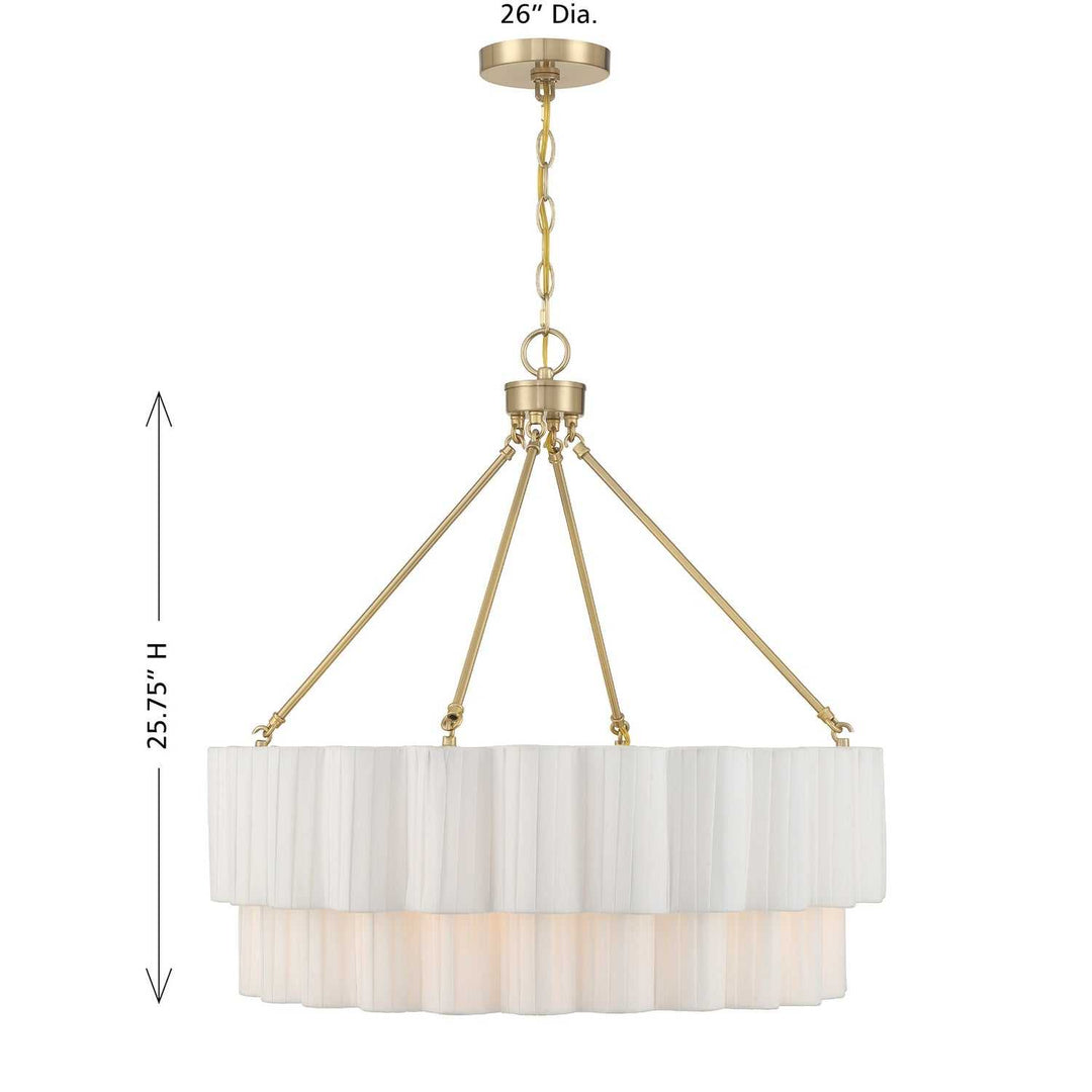 Tucker Four Light Pendant in Noble Brass Savoy House