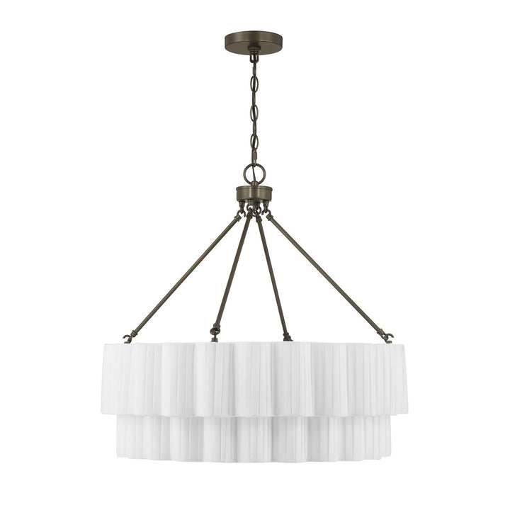 Tucker Four Light Pendant in Mediterranean Bronze Savoy House