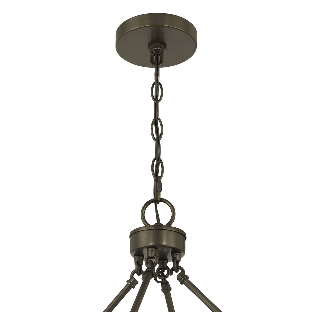 Tucker Four Light Pendant in Mediterranean Bronze Savoy House