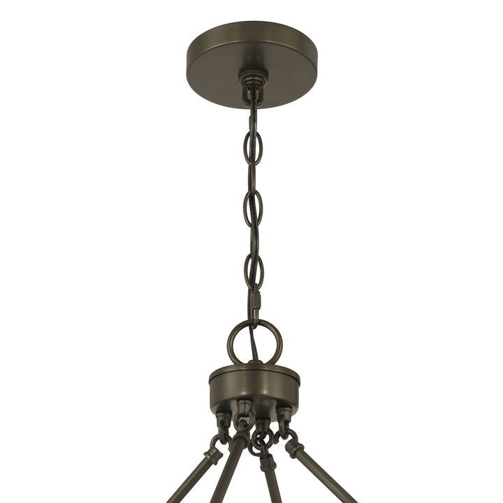 Tucker Four Light Pendant in Mediterranean Bronze Savoy House