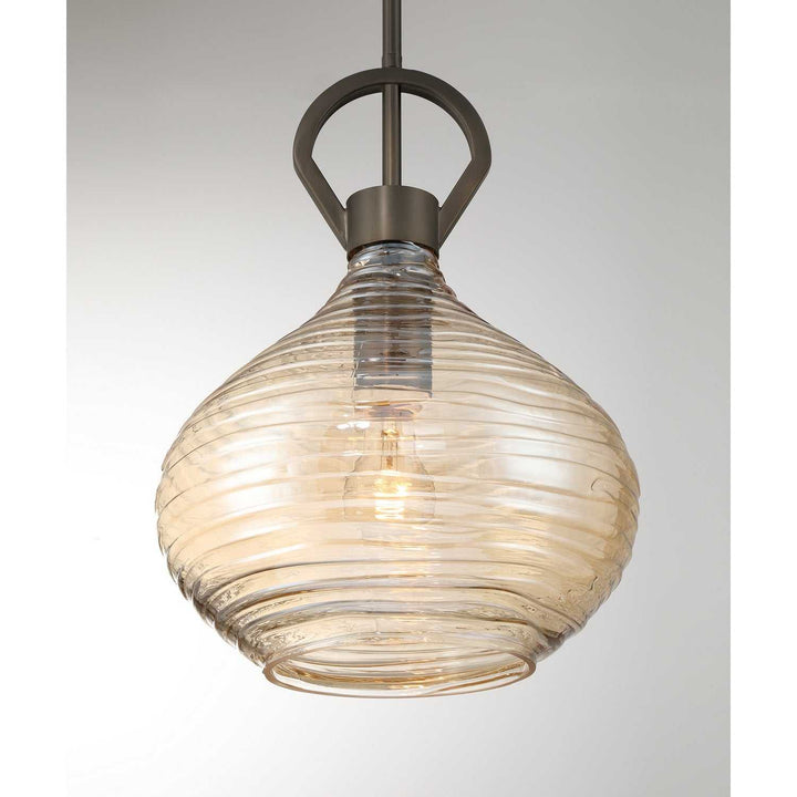 Sheriden One Light Pendant in Mediterranean Bronze Savoy House