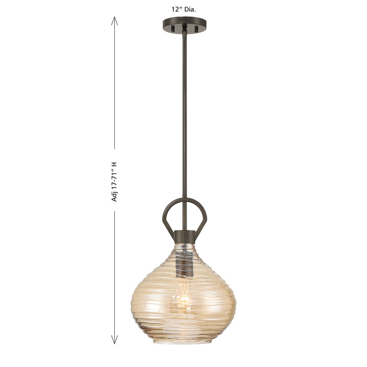 Sheriden One Light Pendant in Mediterranean Bronze Savoy House