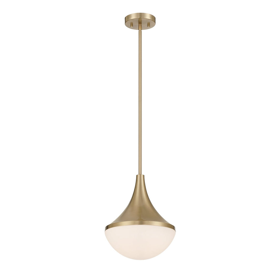 Ogdon One Light Pendant in Noble Brass Savoy House