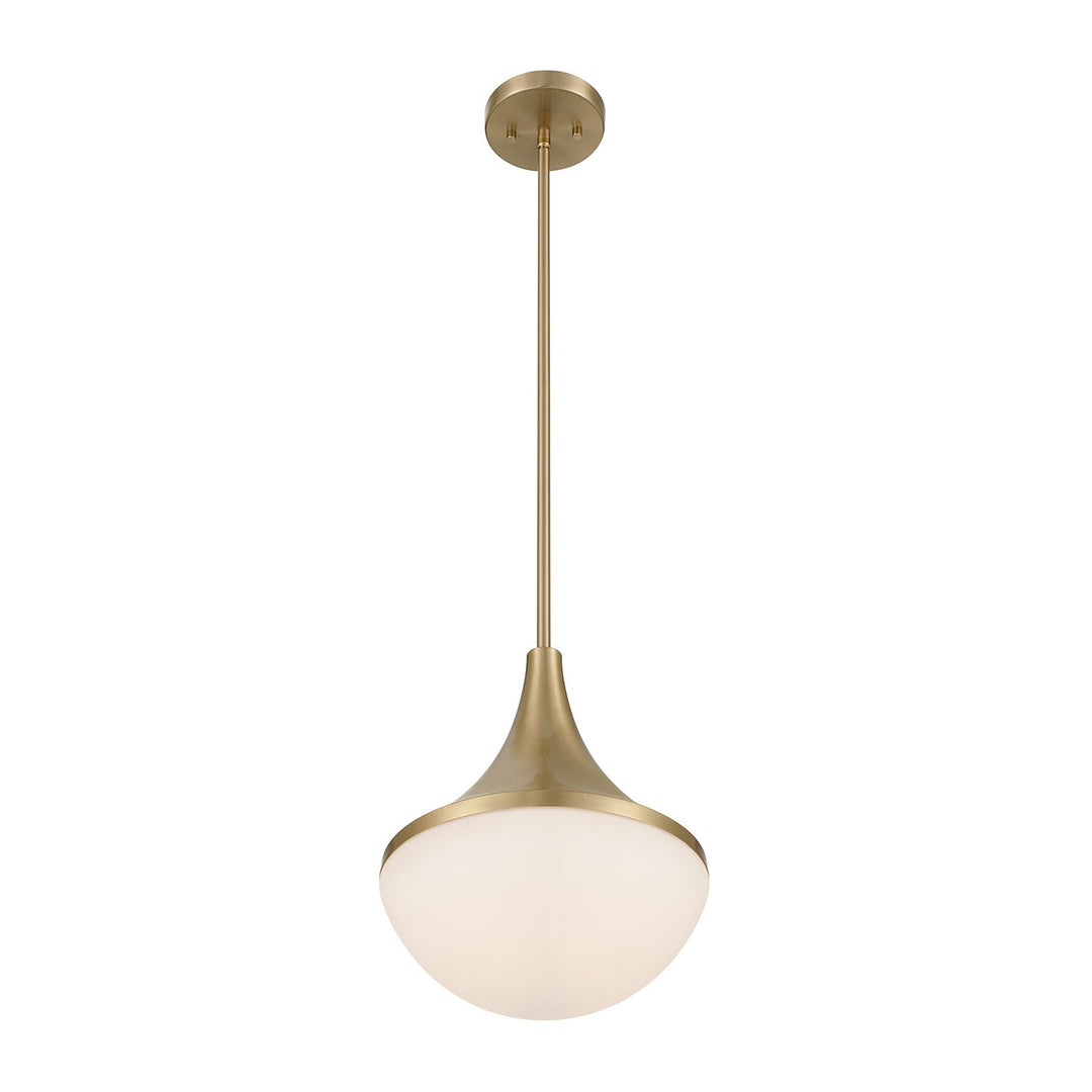 Ogdon One Light Pendant in Noble Brass Savoy House