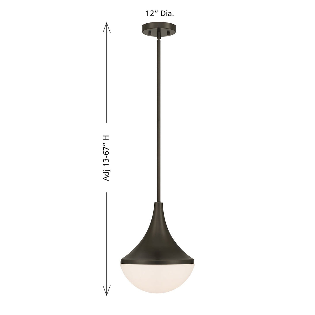 Ogdon One Light Pendant in Mediterranean Bronze Savoy House