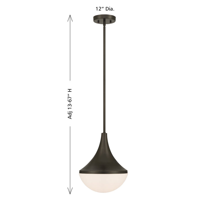 Ogdon One Light Pendant in Mediterranean Bronze Savoy House