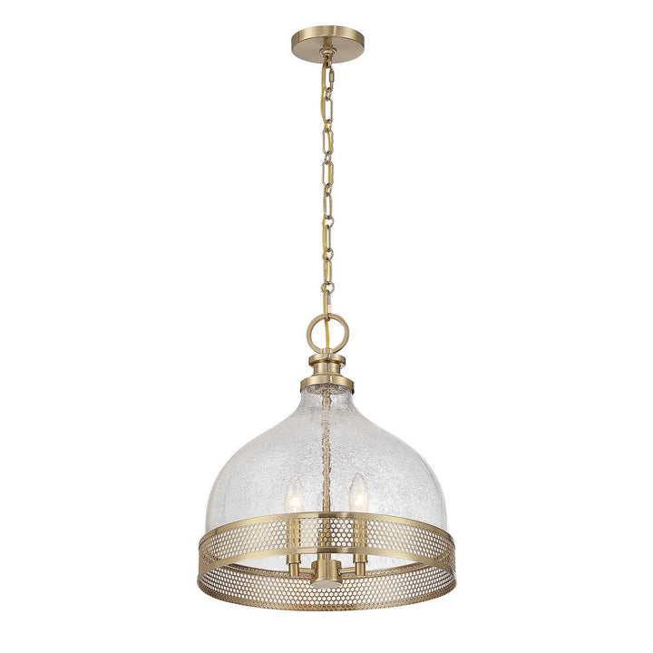 Stern Three Light Pendant in Noble Brass Savoy House