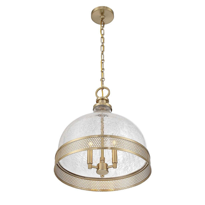 Stern Three Light Pendant in Noble Brass Savoy House