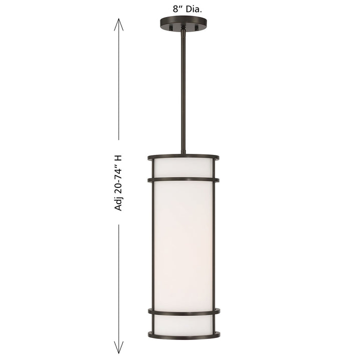 Porter One Light Pendant in Mediterranean Bronze Savoy House