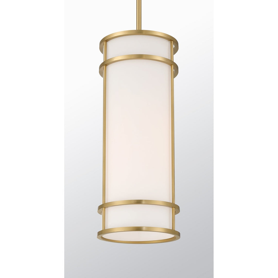 Porter One Light Mini Pendant in Warm Brass Savoy House