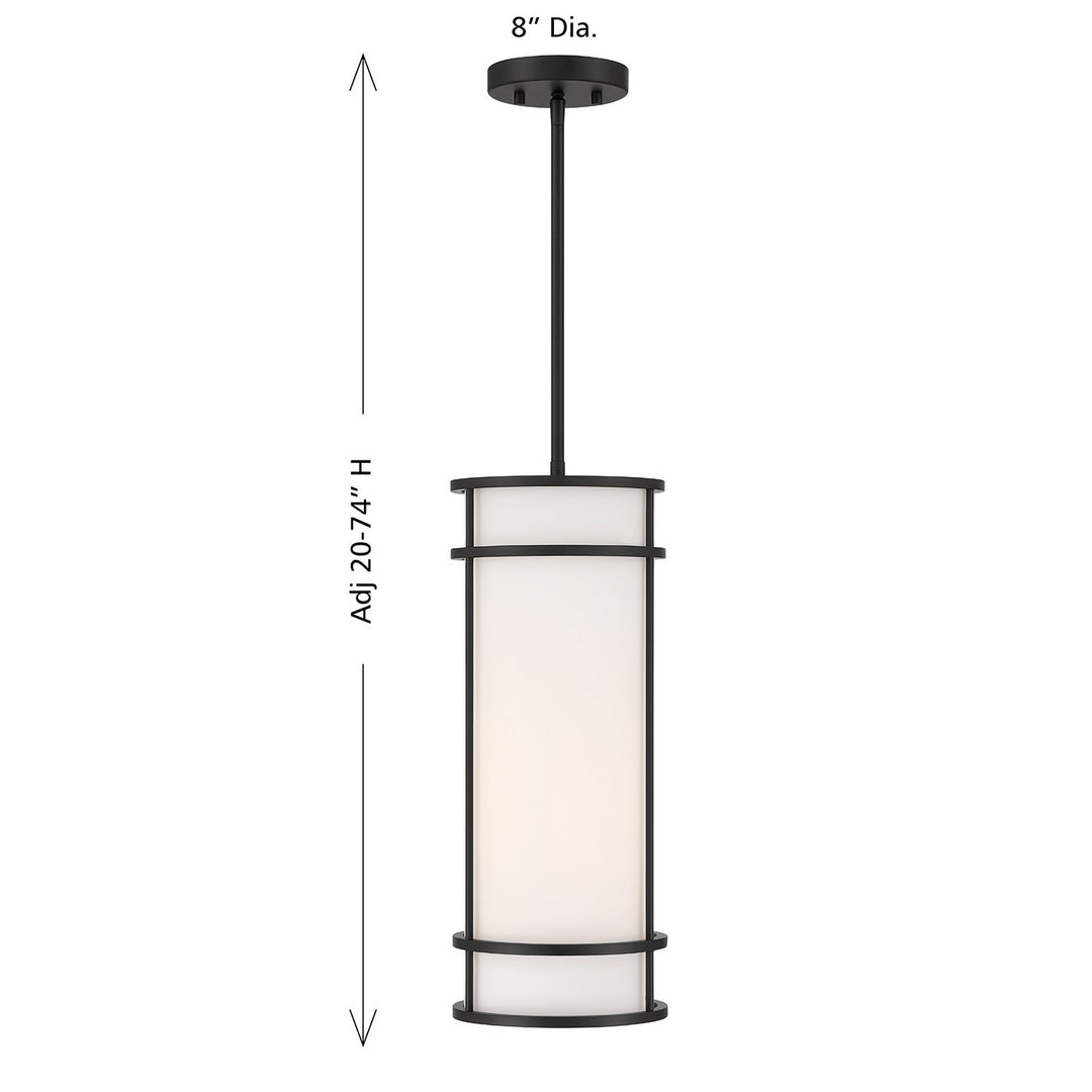 Porter One Light Mini Pendant in Matte Black Savoy House