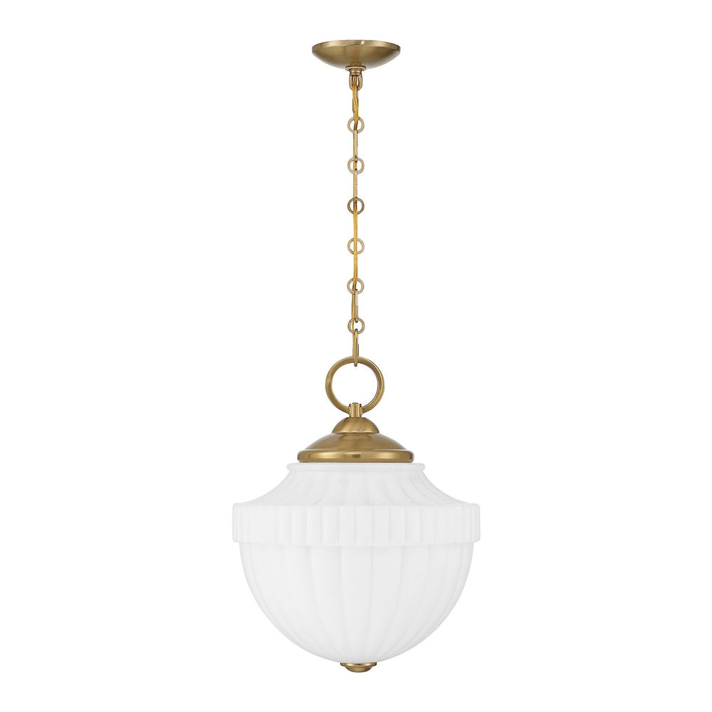 Montrose One Light Pendant in Warm Brass Savoy House