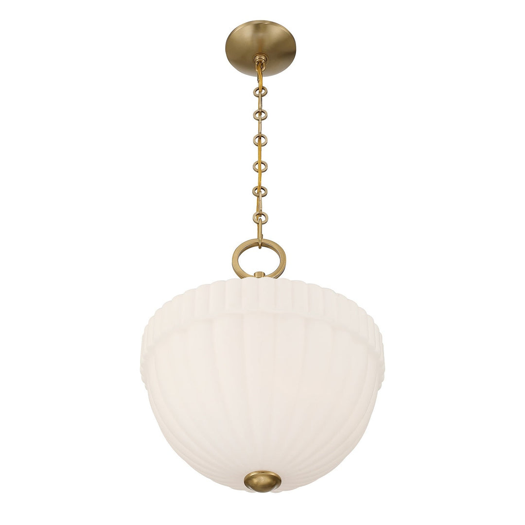 Montrose One Light Pendant in Warm Brass Savoy House