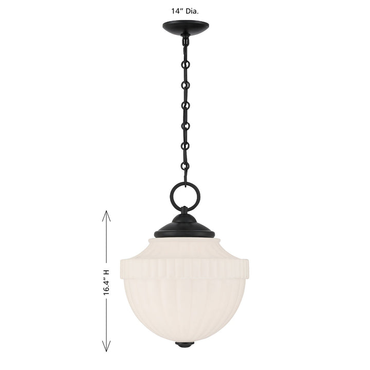 Montrose One Light Pendant in Matte Black Savoy House