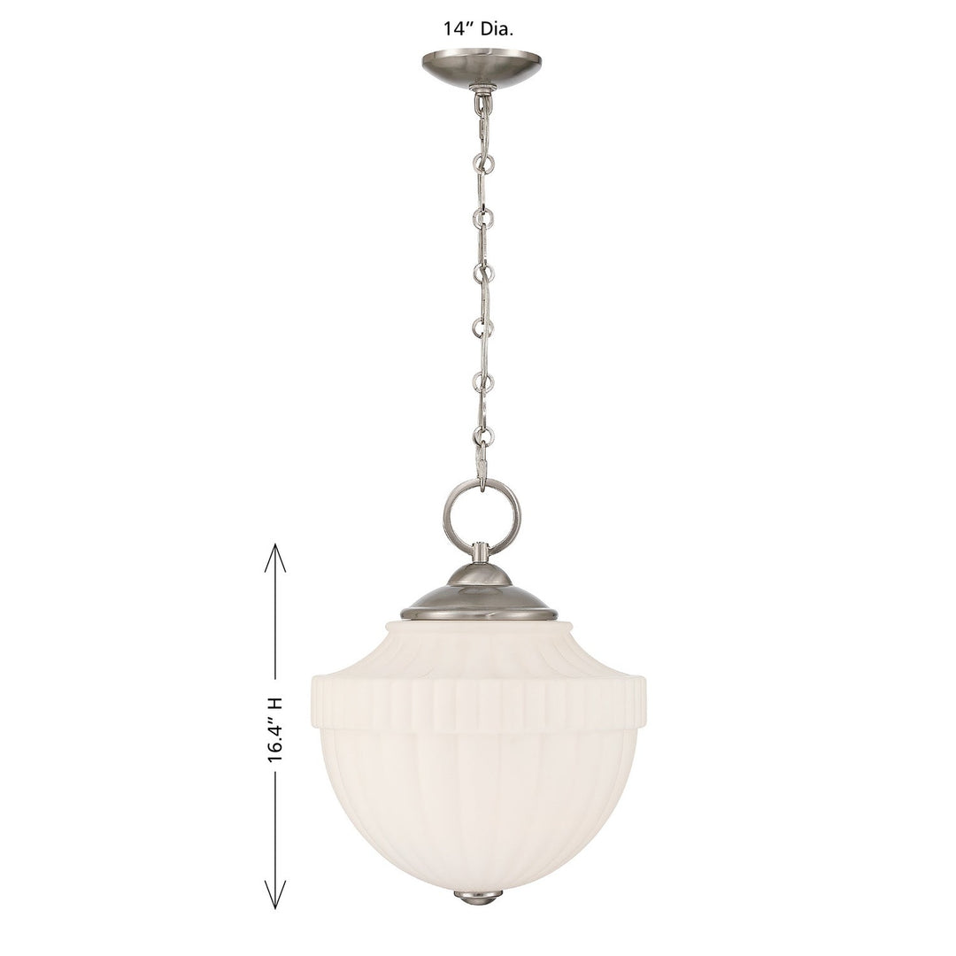 Montrose One Light Pendant in Satin Nickel Savoy House